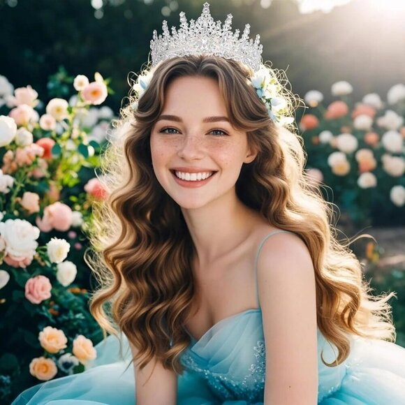 Tiaras Crowns for Women Crystal Rhinestone Queen Headband Wedding Bridal main image 5